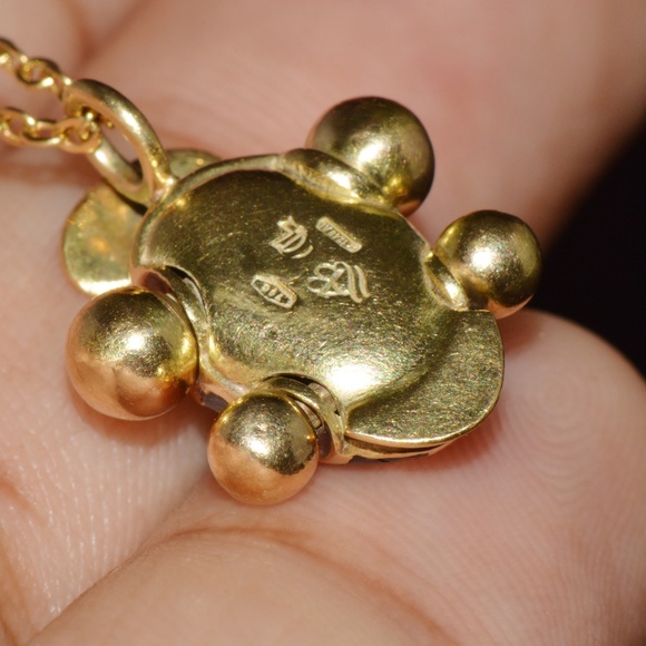 DESIGNER AARON BASHA ENAMEL SOLID 18K GOLD #1 RACE CAR CHARM PENDANT - Picture 7 of 10